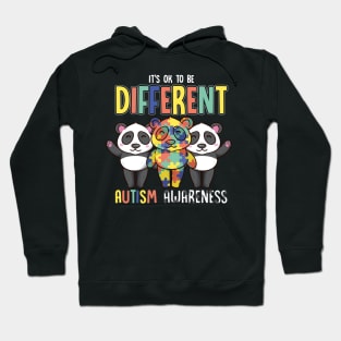 It's OK To Be Different Autism Awareness Panda Hoodie